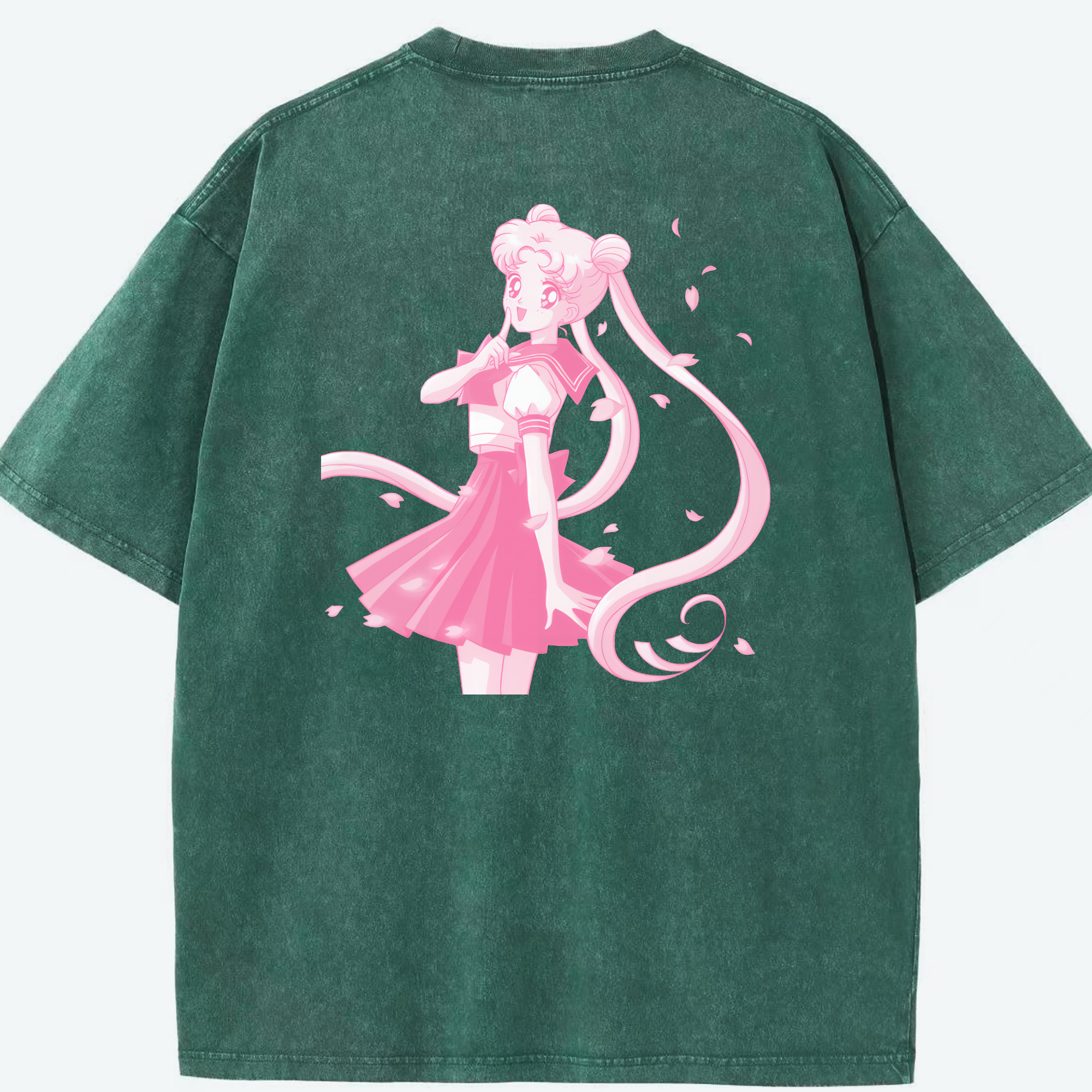 （画像用） 美少女戦士セーラームーン 愛野 美奈子 あいの みなこ Sailor Moon Aino Minako 綿100% ヴィンテージ風 半袖Tシャツ（背面プリント）